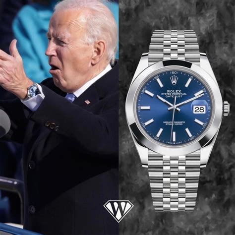 rolex datejust biden|Biden wearing a Rolex.